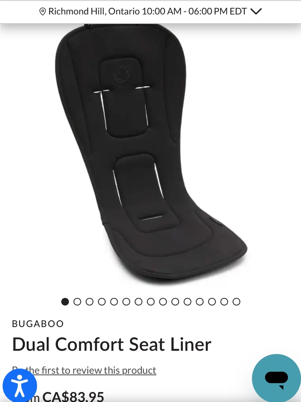 Bugaboo Dual Comfort Seat Liner - Black